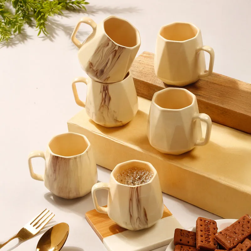 Moss Ceramic Tea Cup (150 mL Each) - Set Of Six media 1