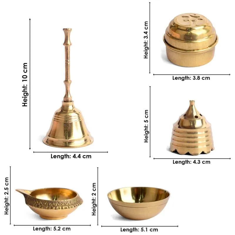 Elegant Brass Pooja Thali media 4