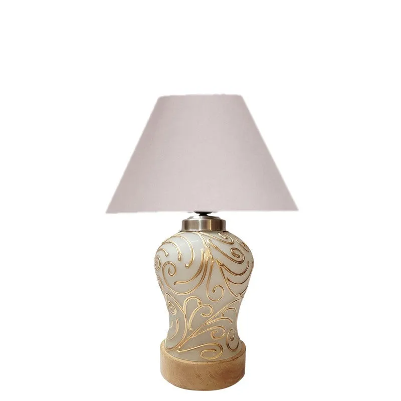 Lumithra Wooden Table Lamp - Grey media 4