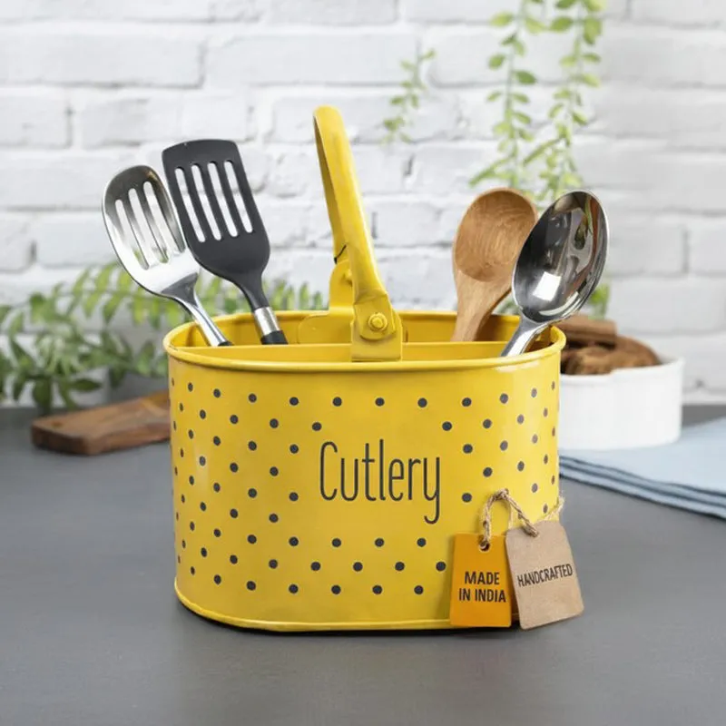 SmartStore Space-Saving Multi-Use Cutlery Stand - Yellow media 1