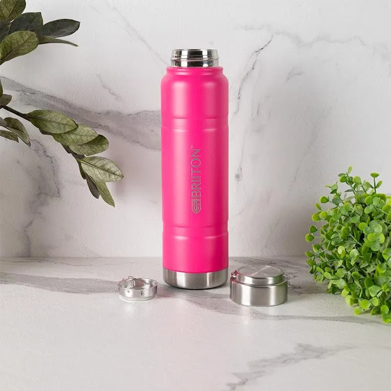Velno Hot & Cold Thermos Water Bottle (White & Pink, 750 mL Each) - Set Of Two media 4