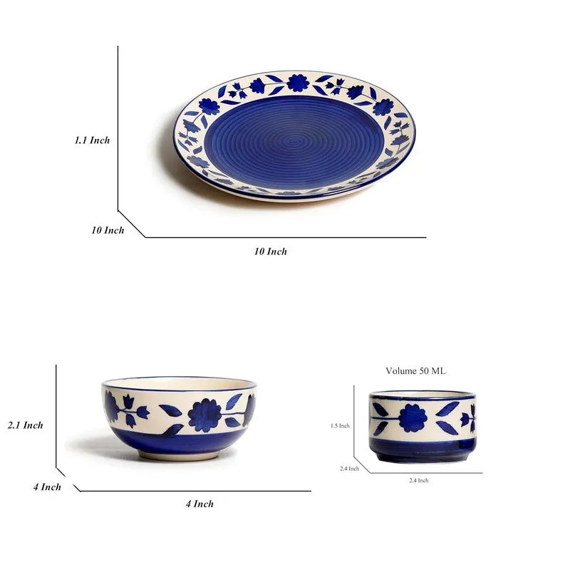 Clayora Miro Ceramic Dining Set (Blue) - 6 Piece Set media 6