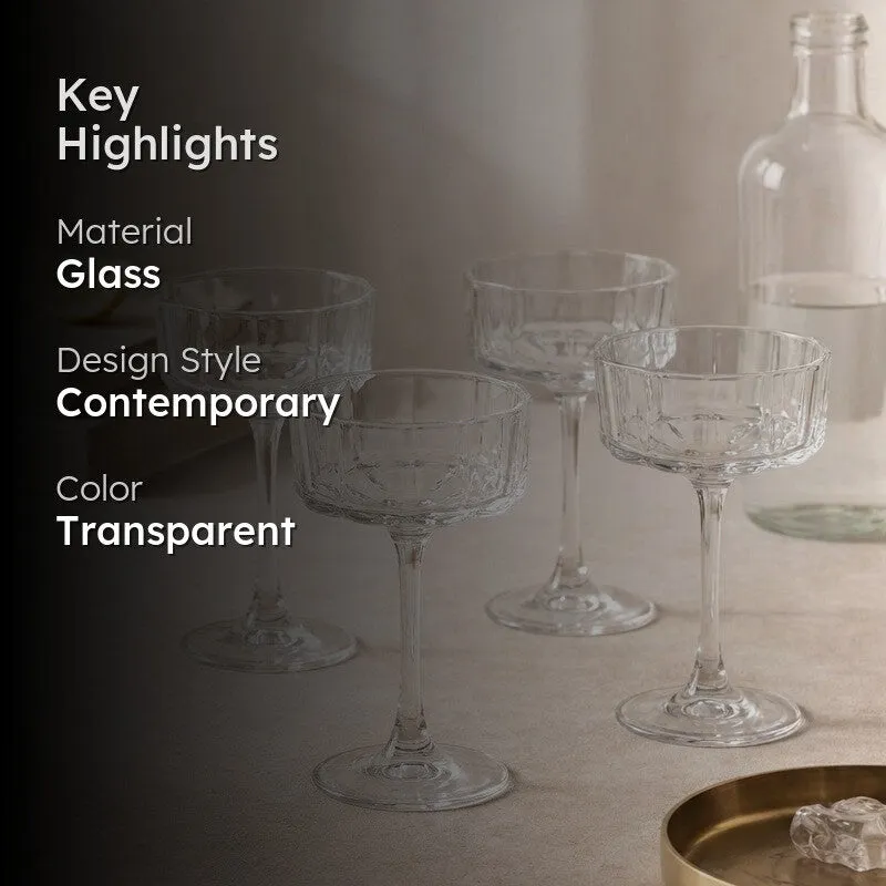 Glass Wine Glasses (380 mL Each) - Set Of Four media 2