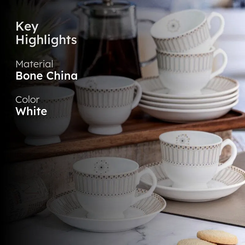 Sonaki Yomi Ethnic Cup & Saucer Set (170 ML) - Twelve Piece Set media 2