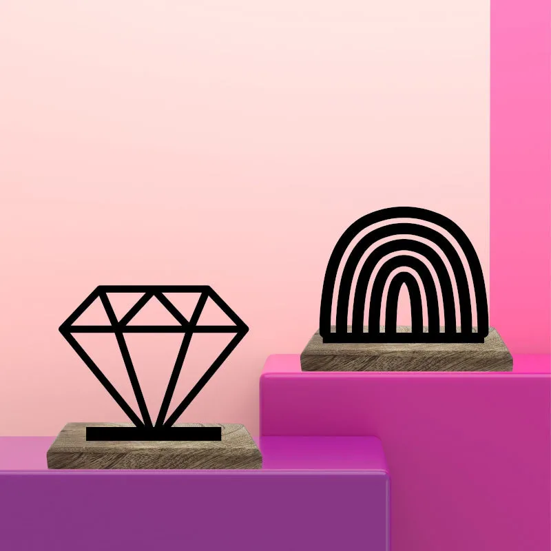 Shimmering Spectrum Showpiece - Set Of Two media 1