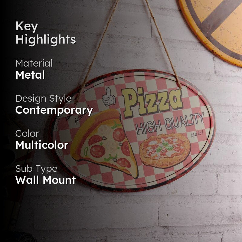High Quality Pizza Metal Wall Accent media 2