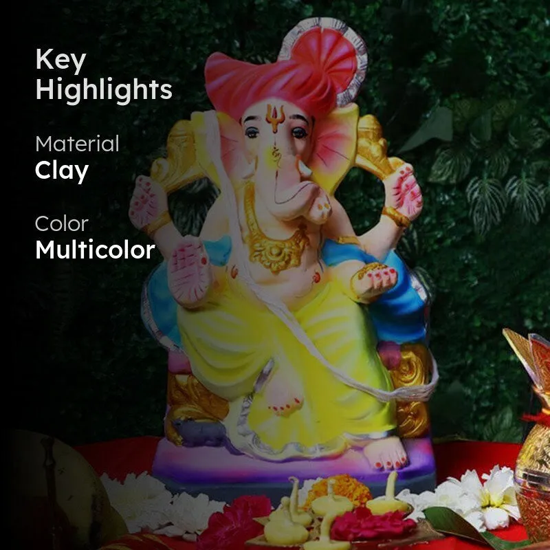 Divine Clay Ganapati Idol media 2