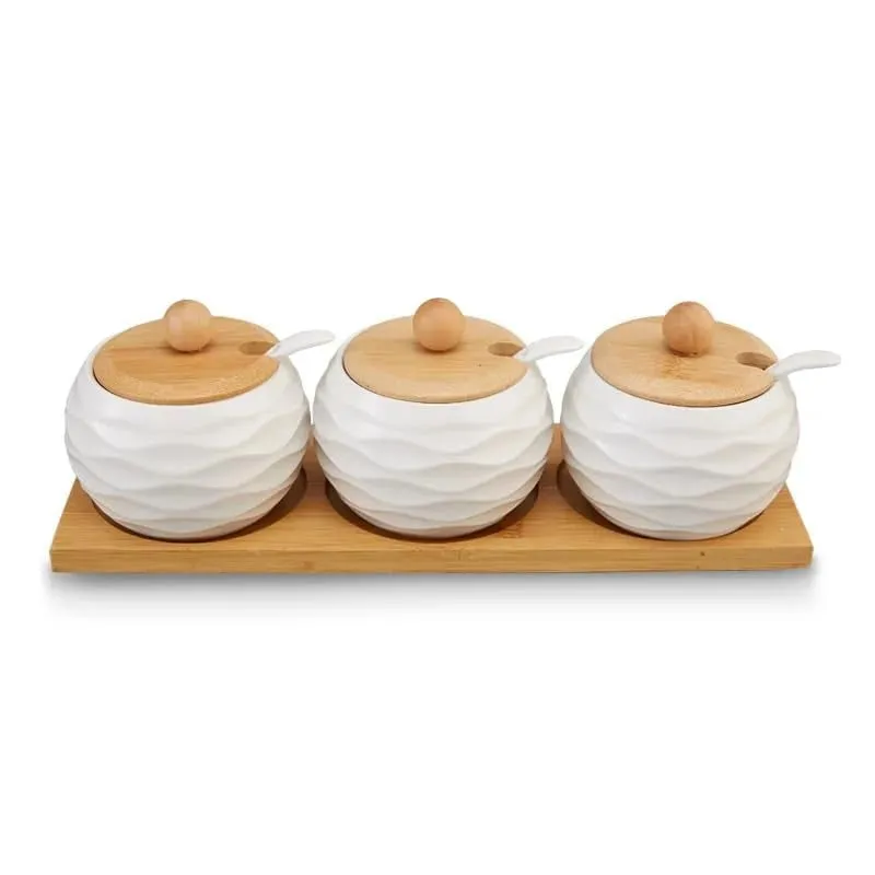 Spice Aura Ceramic Condiment Jars (170 mL Each) - Four Piece Set media 8