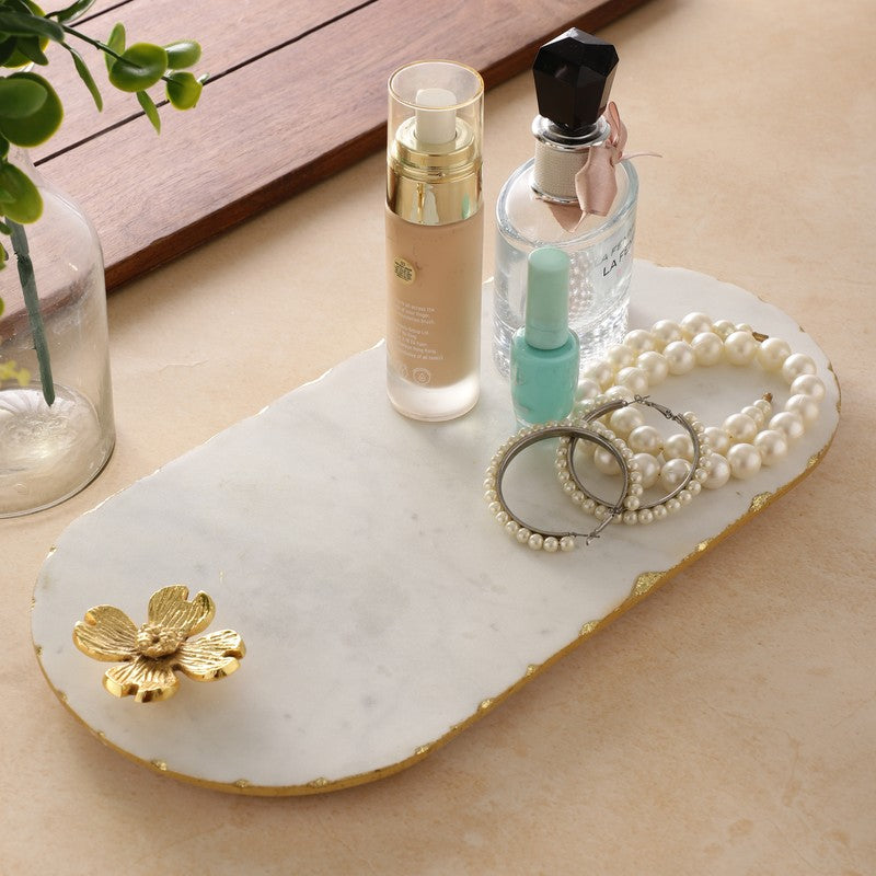 Azure Aura Marble Platter