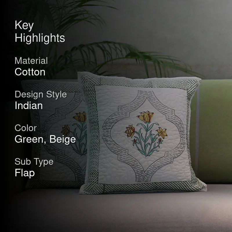 India Jaipuri Printed Cotton Cushion Cover - Set Of Two media 2