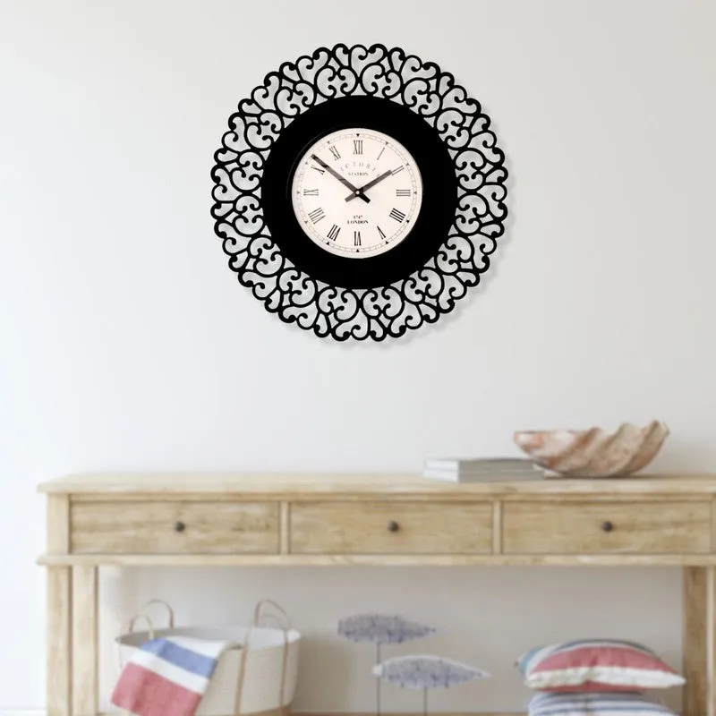 Regalring Steel Analog Wall Clock - Black media 3