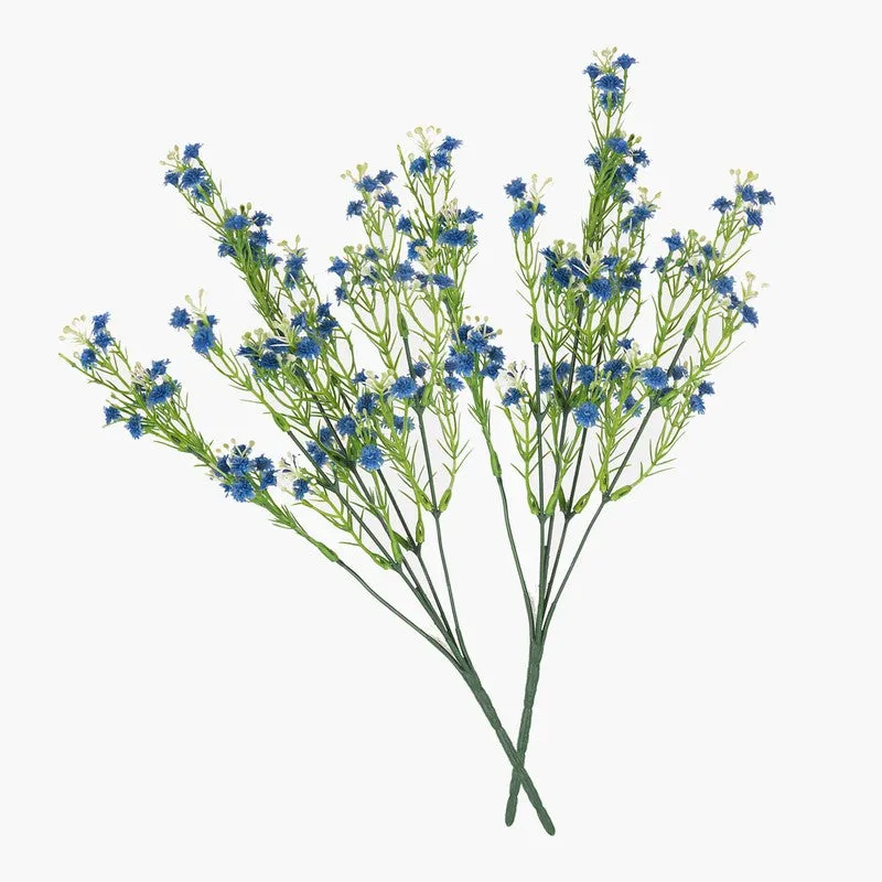 Aurevine Artificial Silk Faux Flowers (Blue,1.16 feet) - Set Of Two media 3