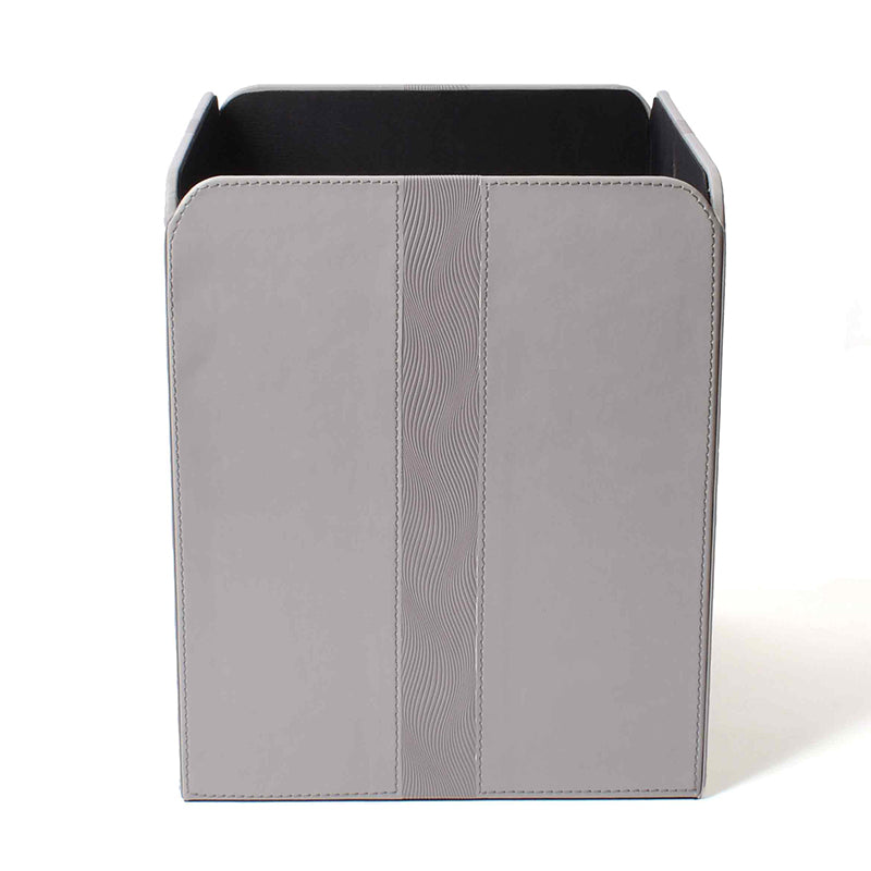 Veltrix Faux Leather Dust Bin - Grey media 3