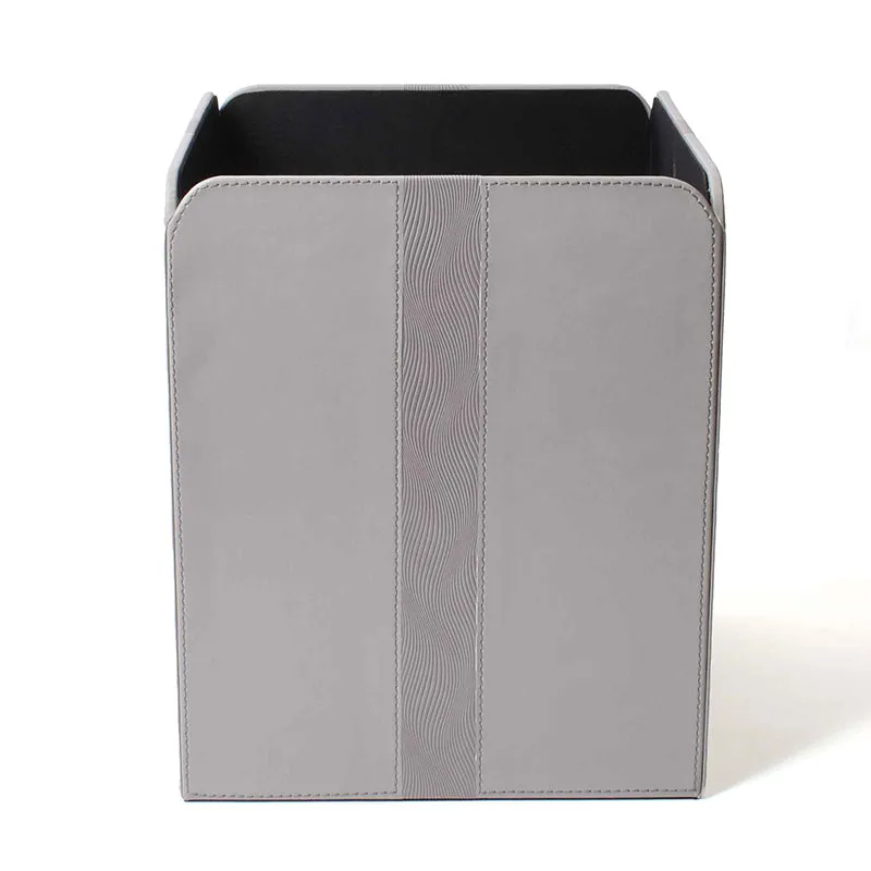 Veltrix Faux Leather Dust Bin - Grey media 3