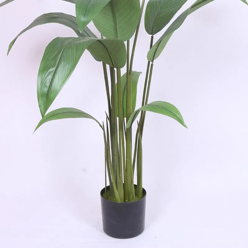 Exotic Bird of Paradise Artificial Plant With Black Plastic Pot media 6