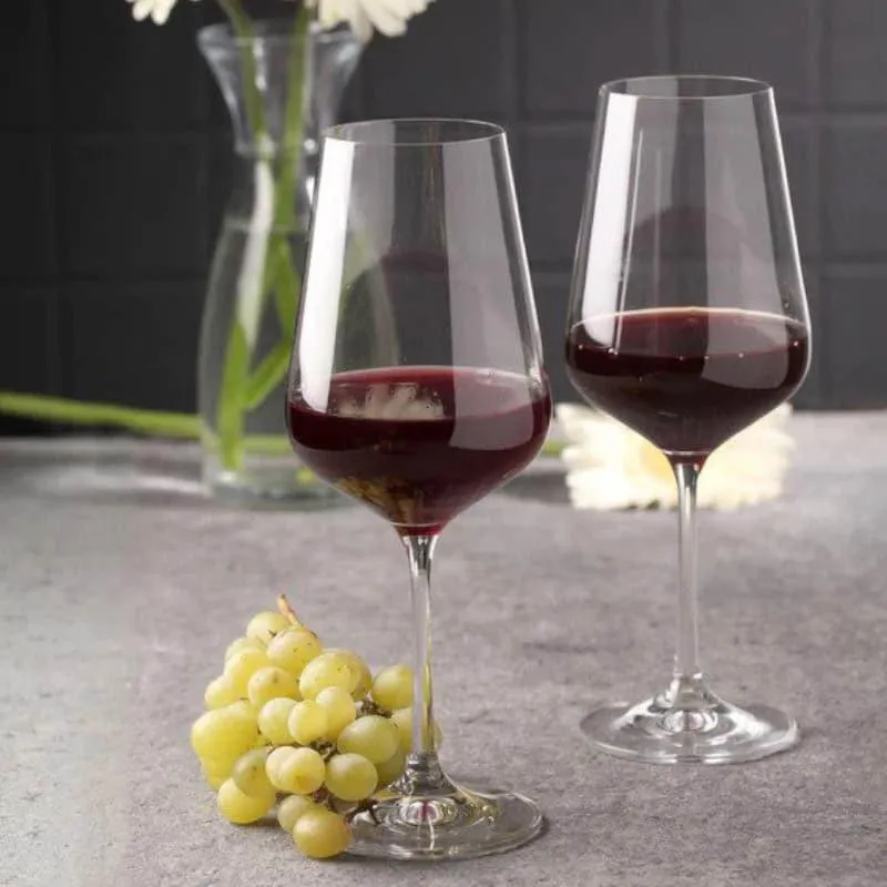 Stella Bohemia Crystal Red Wine Glasses (350 mL Each) - Set Of Six media 1