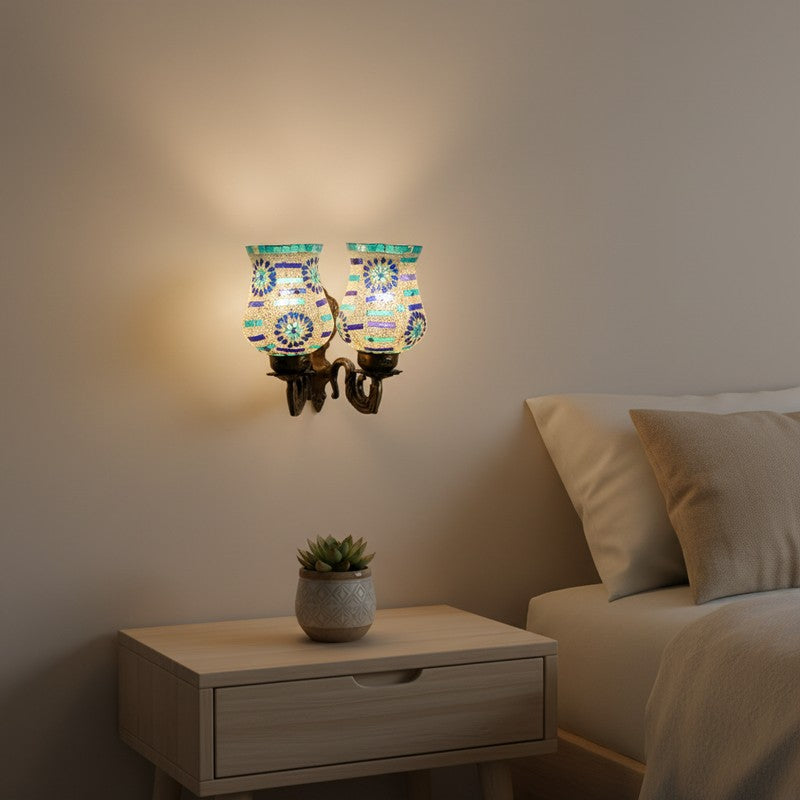Crystal Bloom Iron Wall Lamp