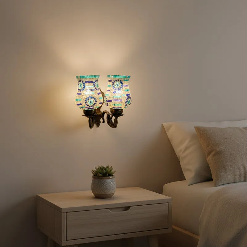 Crystal Bloom Iron Wall Lamp media 1