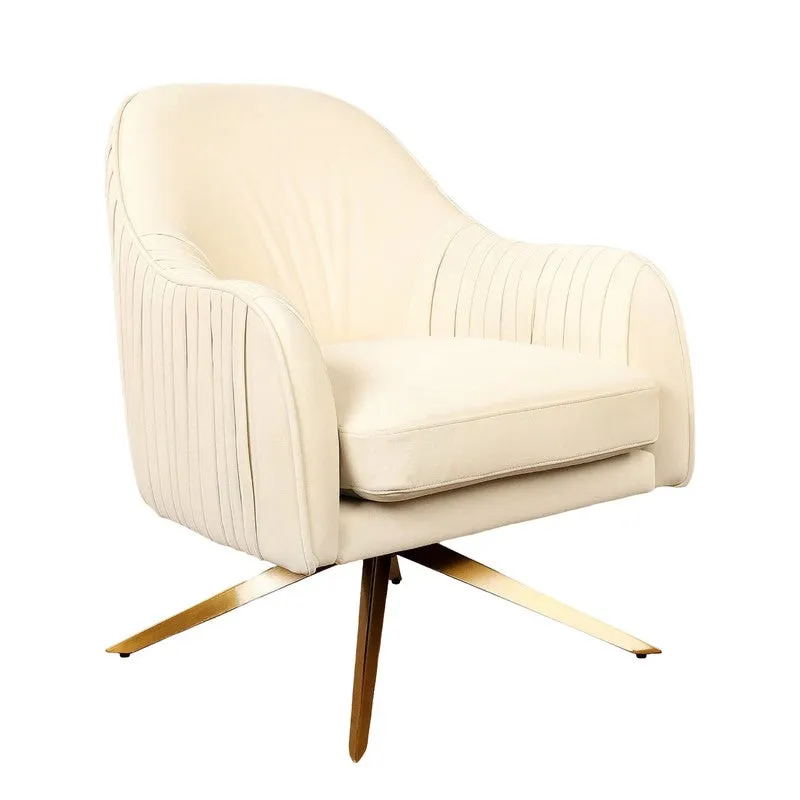 Vyntra Neem Wood Accent Chair - White media 3