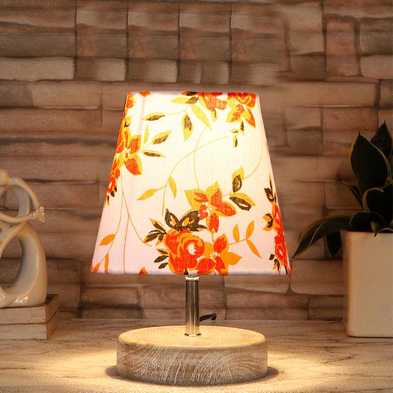 Renvo Ibis Flora Fabric Table Lamp - White,Orange