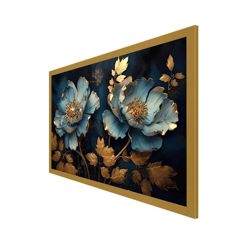 Luxe Peony Wall Painting With Frame media 5