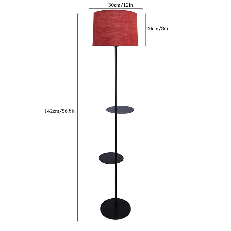 Elfin Floor Lamp With Shelf - Red media 6