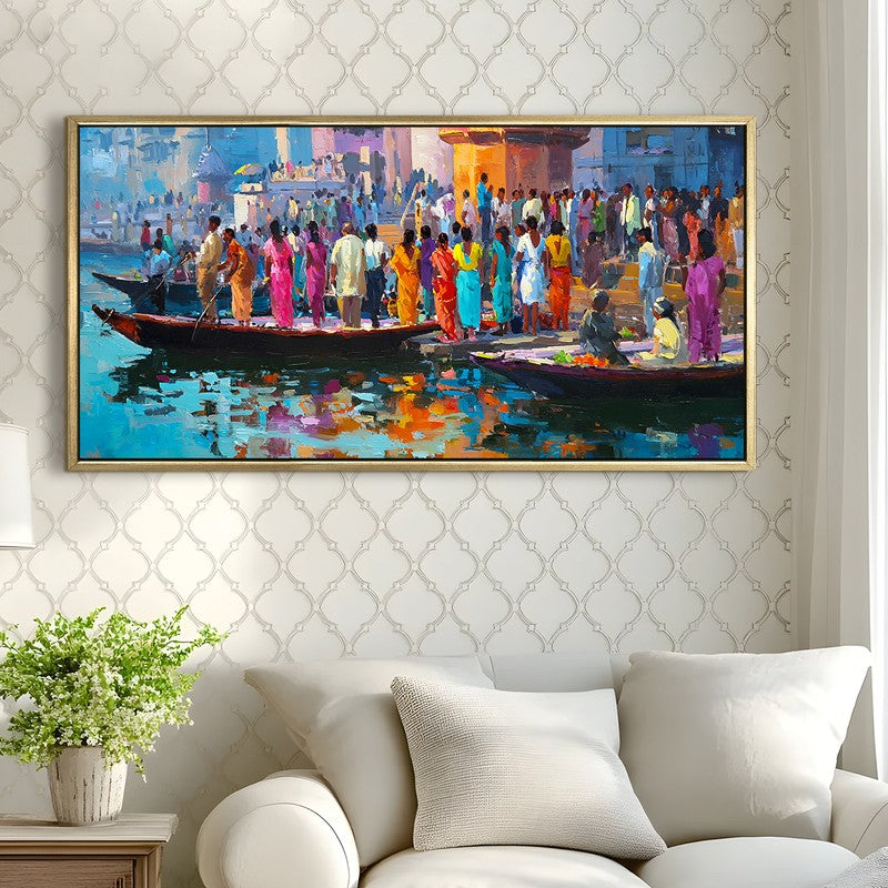 Floating Stories of Banaras Wall Art