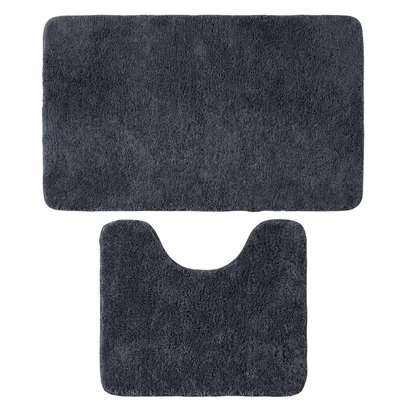 BathEase Anti Skid Bath Mats (Dark Grey) - Set of Two media 3