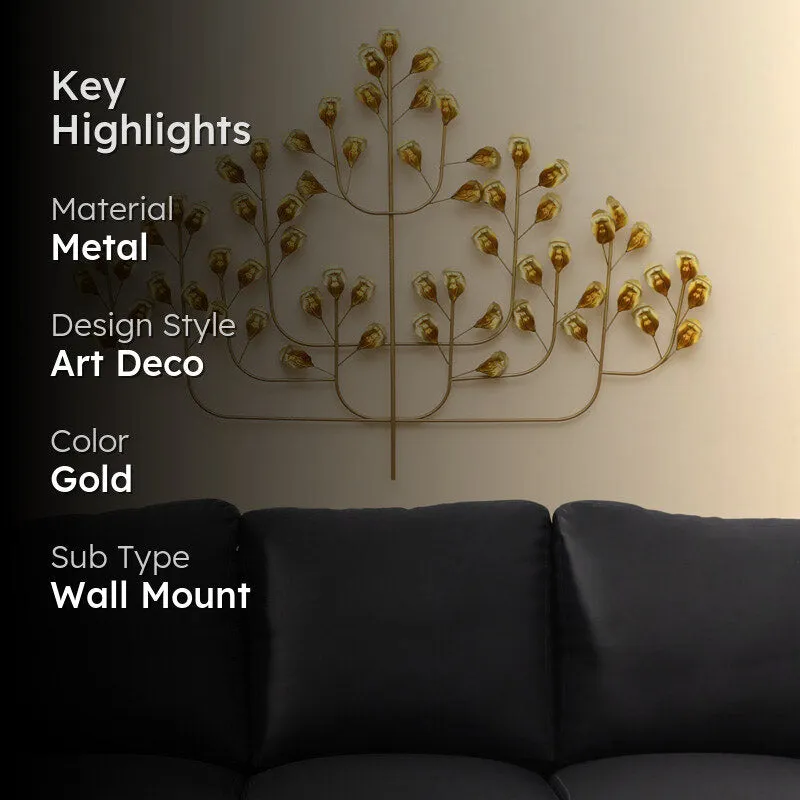 Querta Floral Metal Wall Accent media 2