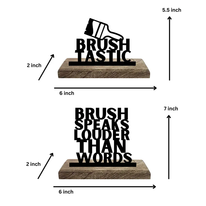 Brush & Art Showpiece - Set Of Two media 5