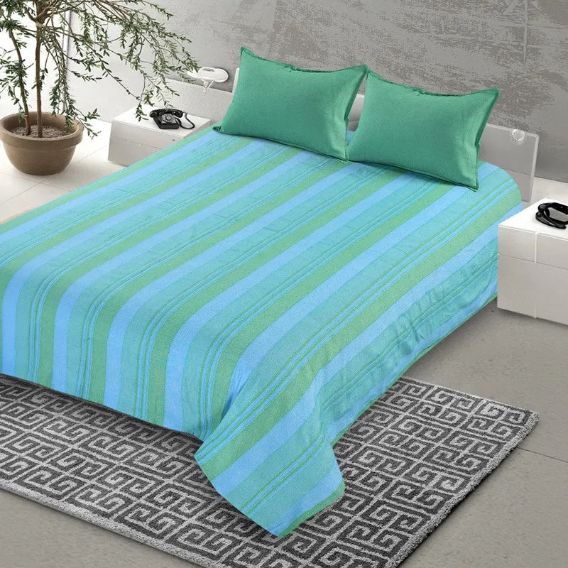 Parallel Peace Cotton Bedsheet (Green) - 220 TC media 4