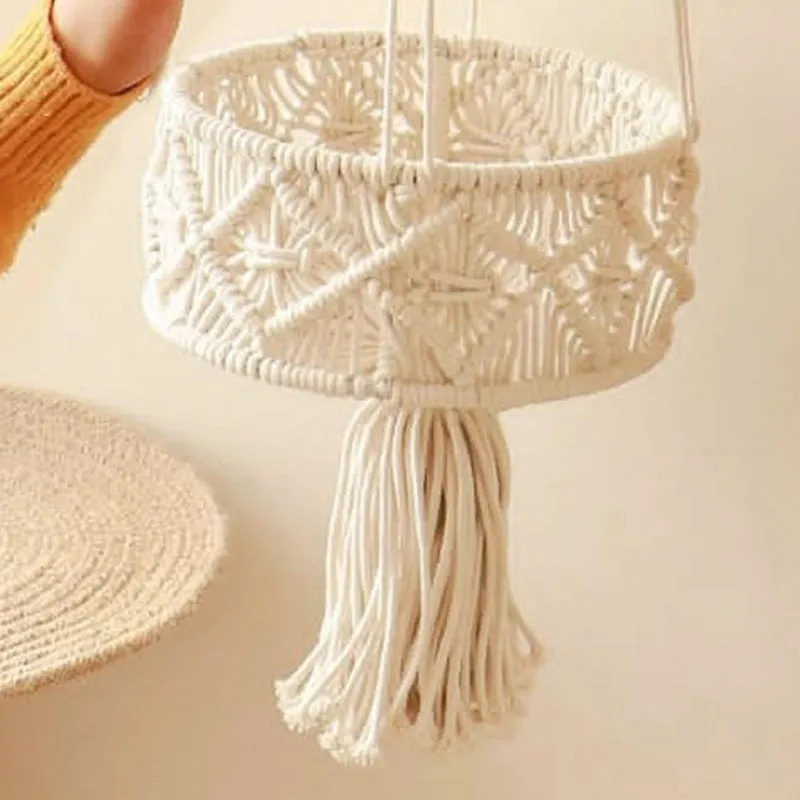 Hippie Glam Handcrafted (Cotton,Metal) Storage Basket media 5