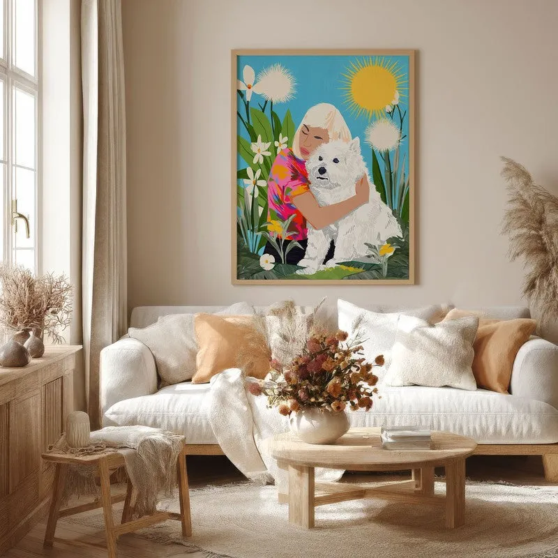 Bloomelle Canvas Wall Painting With Brown Frame media 1
