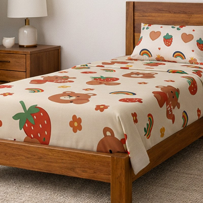 Bohotastic Microfiber Bedsheet (Peach) - 115 GSM media 3