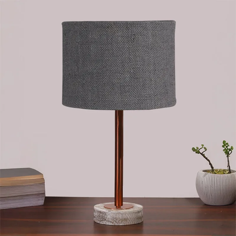 Sienna I Rodin Wooden Table Lamp - Grey,Copper,White media 3