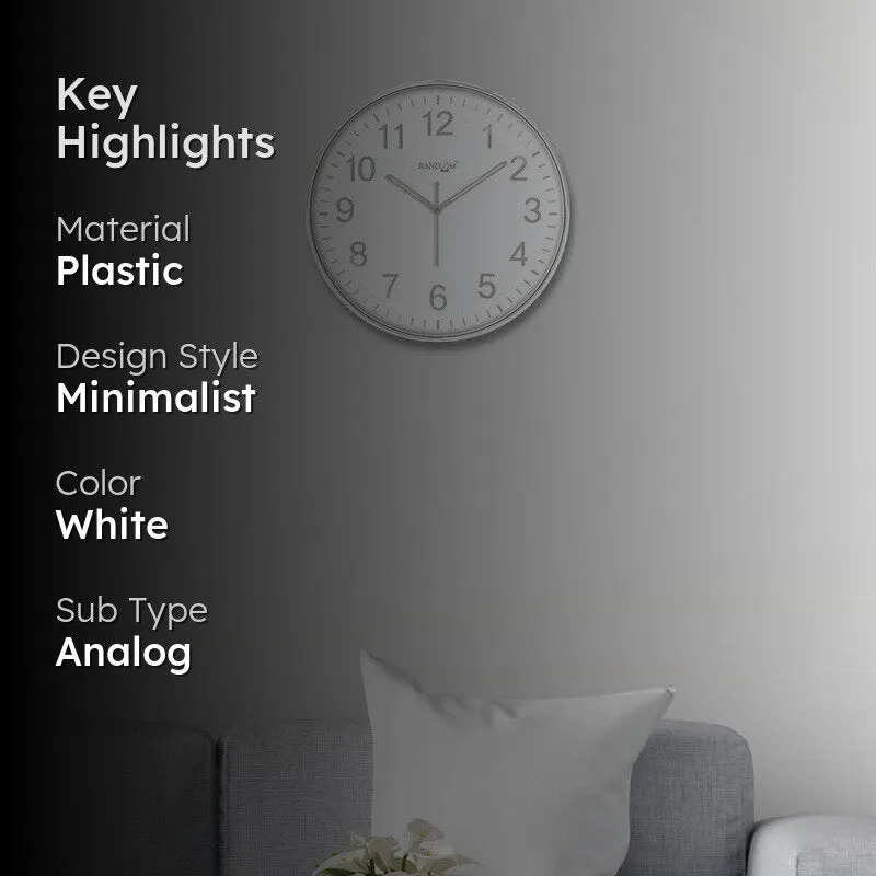 Chronelle Premium Silent Sweep Wall Clock - White media 2
