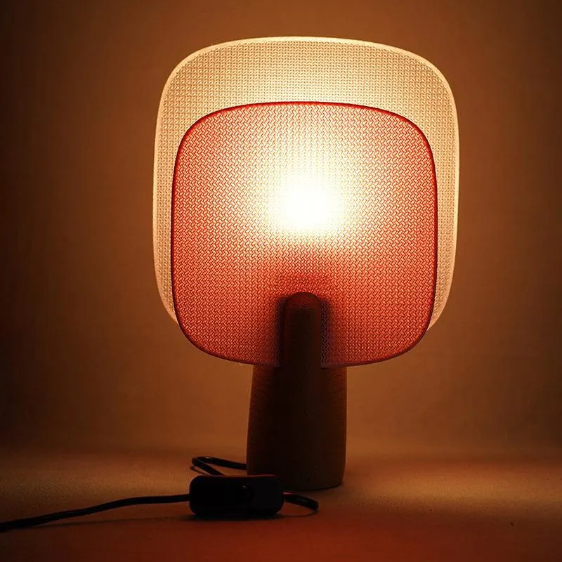 Regen Lume 3D Printed Table Lamp - White & Pink media 3