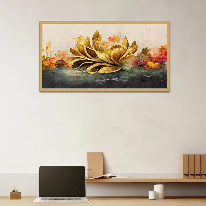 Atalia Floral Wall Painting With Frame media 1