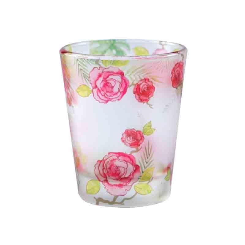 Misty Morning Roses White Frosted Shot Glass (30 ml ) - Set Of Two media 4