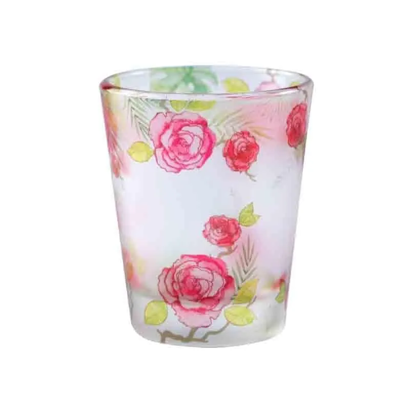 Misty Morning Roses White Frosted Shot Glass (30 ml ) - Set Of Two media 4