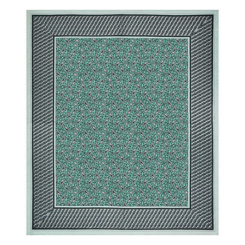 FloralNest Cotton Bedsheet (Green) - 144 TC media 4