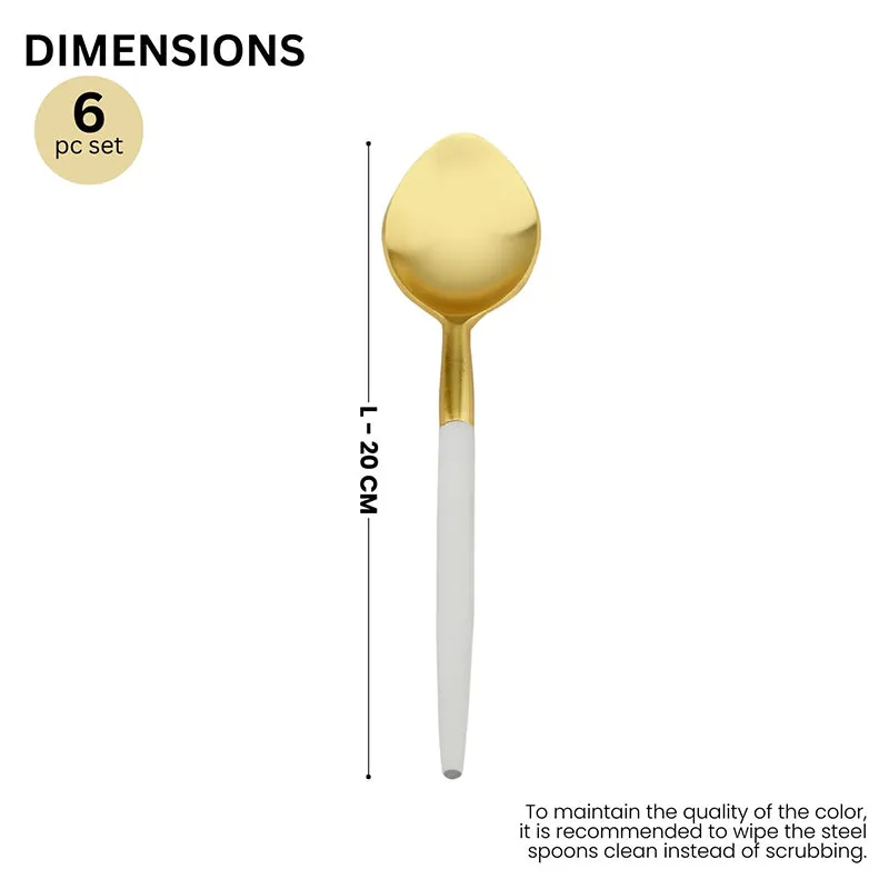 Stirling Spoon Set (Gold & White) - Set Of Six media 8