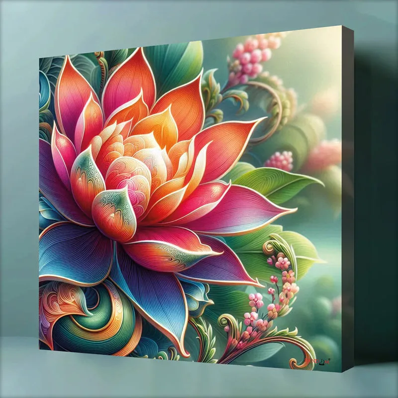Lotus Trance Wall Painting media 7