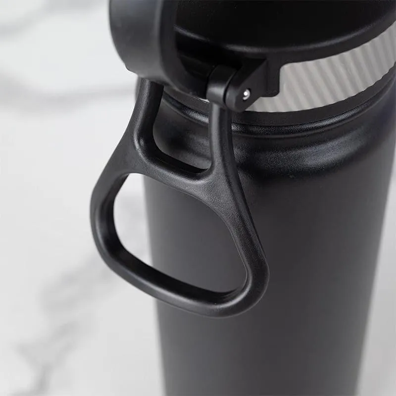 Macro Bliss Hot & Cold Thermos Water Bottle (Grey & Black, 750 mL Each) - Set Of Two media 5