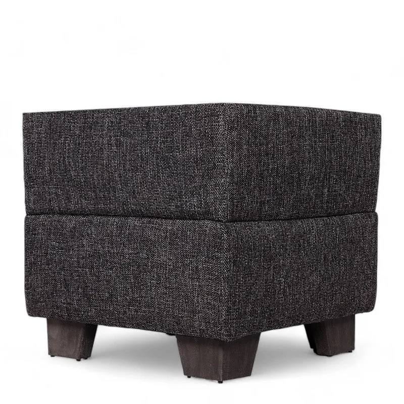 Krixon Pine Wood Pouffe - Black media 3