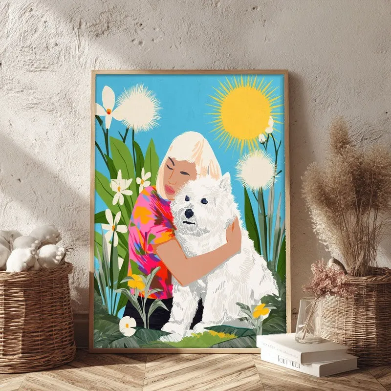 Bloomelle Canvas Wall Painting With Brown Frame media 3