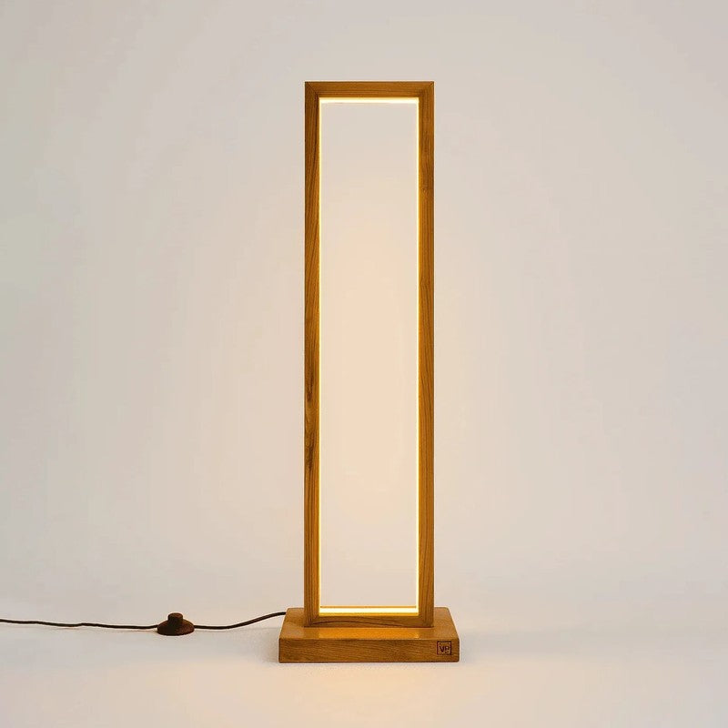 Rectangular Teak Wood LED Wooden Floor Lamp media 5