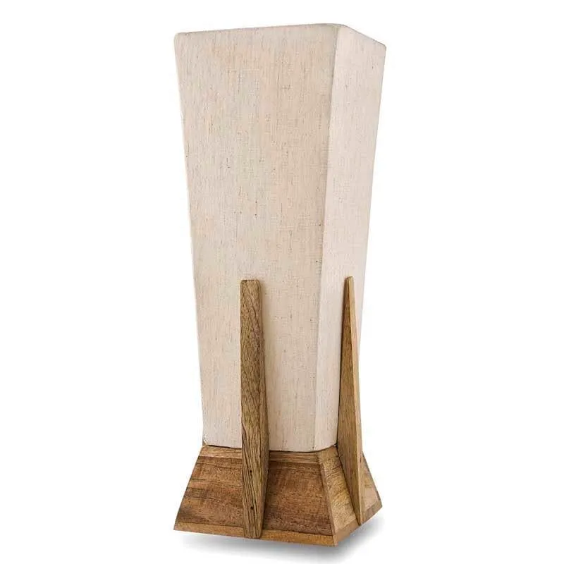 Weathered Luna Fabric Table Lamp (White) - Set of Two media 4