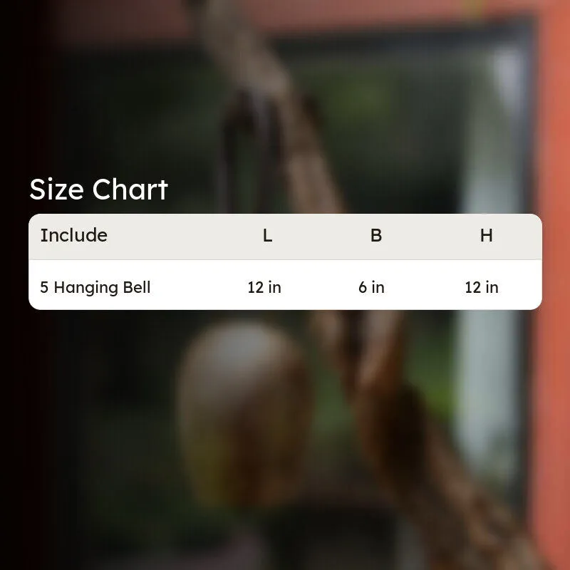Hanging bell product image presented on a dark background