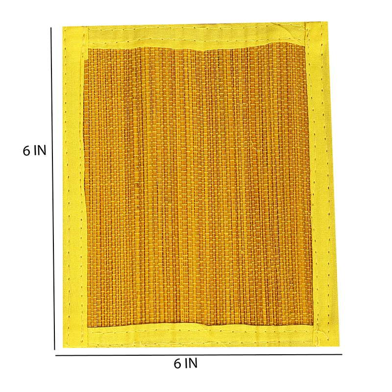 Woodland Nest Bamboo Coaster (Yellow) - Set Of Six media 5